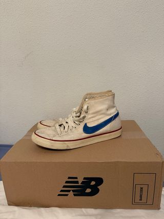 Zapatillas Nike Altas Blancas y Azules