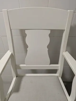 Silla Ingatorp Ikea Madera Reposabrazos Blanca