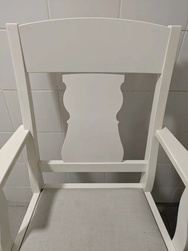 Silla Ingatorp Ikea Madera Reposabrazos Blanca