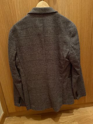 Americana de cuadros gris hombre Príncipe de Gales