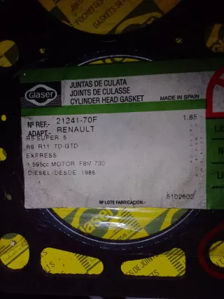 R9,11 Tubo escape ref:736101 bosal y junta culata