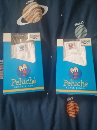 2 Boxer Bimbo Peluche Bianco