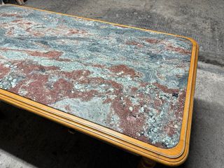 Mesa de cocina mármol y madera 160x80