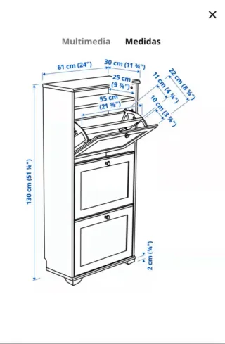 Zapatero doble Brusali Ikea