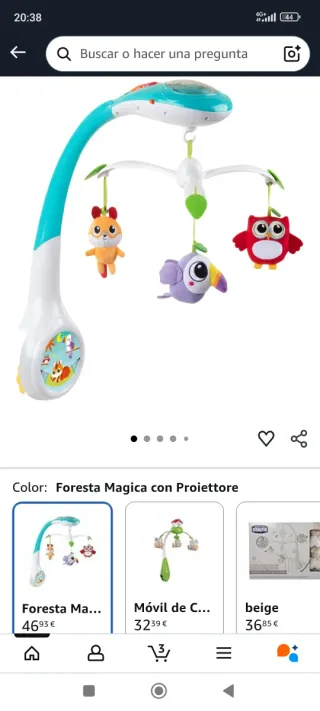 Móvil Cuna Proyector Chicco