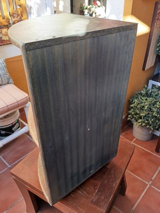 Estantería rinconera madera 2 baldas