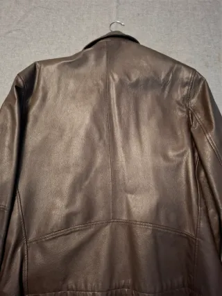 Cazadora de piel CASAGAR marrón talla L