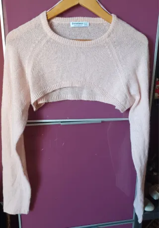 Bolero punto Stradivarius rosa