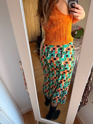 Falda M Stradivarius desigual style