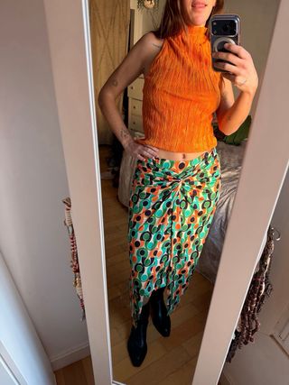 Falda M Stradivarius desigual style