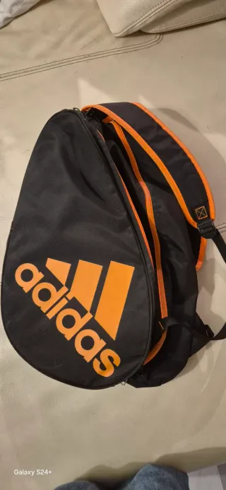 Mochila Adidas Pádel Negra Naranja