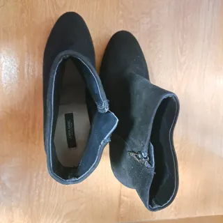 Botines de ante negro Zara