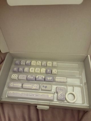 Set Keycaps Tastiera Viola e Bianco