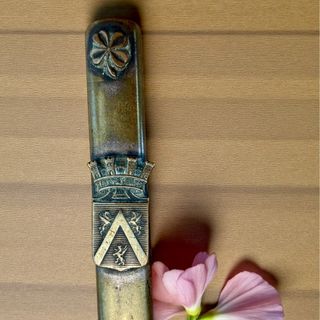 Antico gancio bottoni in custodia nobile 1800