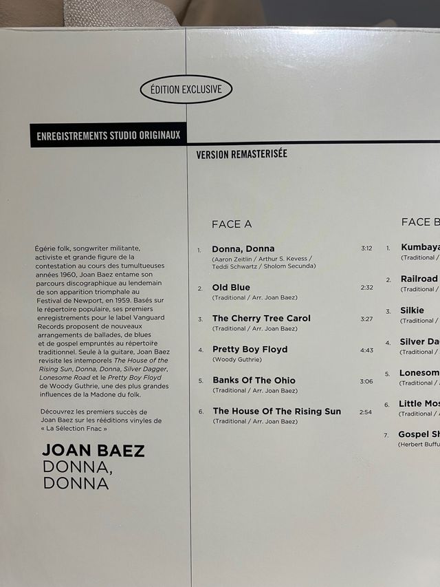 Vinilo Joan Baez Donna, Donna