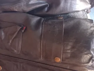 Chaqueta Cuero Belstaff Negra Talla L  Puede ser M