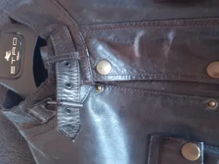 Chaqueta Cuero Belstaff Negra Talla L  Puede ser M