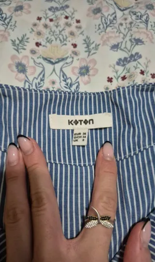 Vestido Koton rayas azules