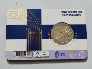 Moneda 2€ Finlandia 2025 atletismo en coincard SC.