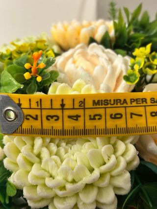 Cesto fiori in saponetta scolpiti a mano