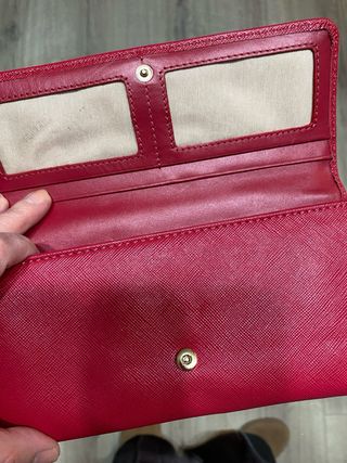 Cartera Uterqüe Piel Roja Sin Estrenar