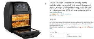 Tristar FR-6964 Freidora sin aceite y horno