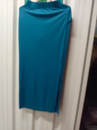 Conjunto falda y top verde azulado