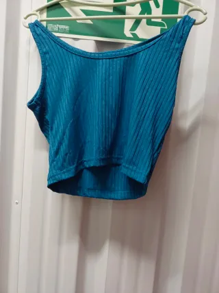 Conjunto falda y top verde azulado