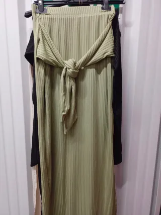 Conjunto falda y top verde azulado