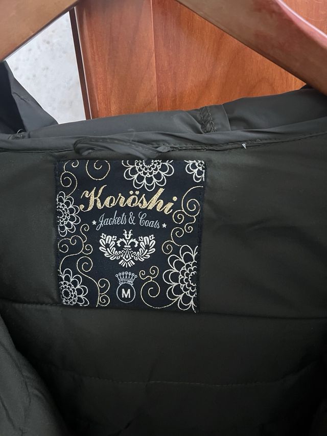 Abrigo mujer Koroshi verde oliva