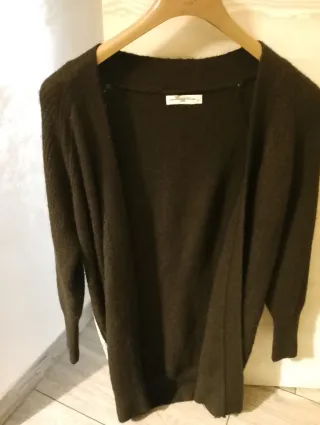 Cardigan donna con paillettes argento