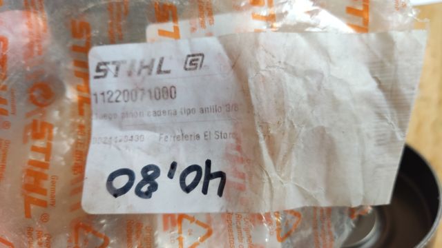 Stihl Juego de piñón de cadena tipo anillo 3/8" 7d