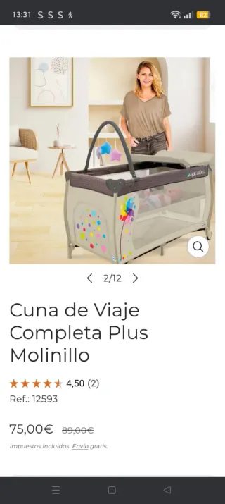 Cuna de Viaje Completa Plus Molinillo