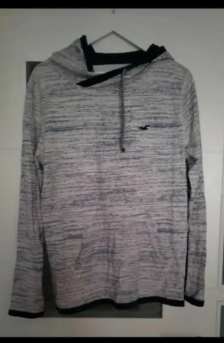 Sudadera Hollister Joven Gris/Azul Talla S