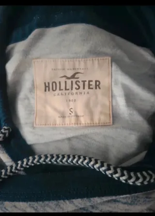 Sudadera Hollister Joven Gris/Azul Talla S