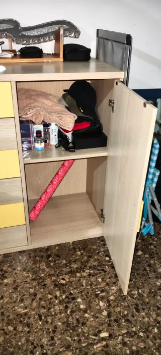 Cómoda cambiador bebé 6 cajones + armario