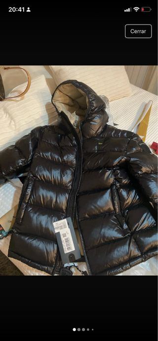 Chaqueta Plumífero Blauer Negra Auténtica
