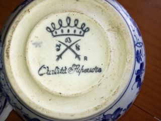 Kit 3 Jarrones Cerámica Azul y Blanco