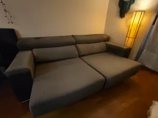 Sofá 240cm tela gris