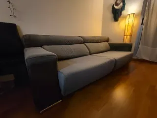 Sofá 240cm tela gris