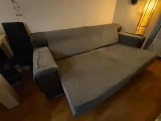 Sofá 240cm tela gris