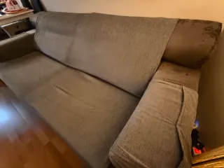 Sofá 240cm tela gris