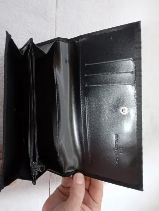 Portafoglio Balenciaga in tela nera