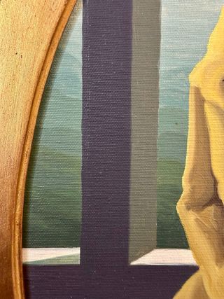 Antico ritratto olio su tela scuola italiana XX