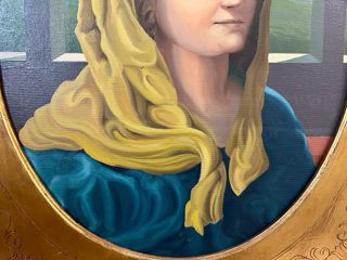 Antico ritratto olio su tela scuola italiana XX