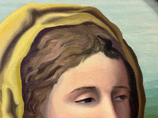 Antico ritratto olio su tela scuola italiana XX