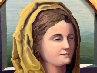 Antico ritratto olio su tela scuola italiana XX