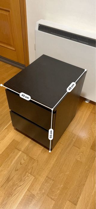 Mesita de noche 2 cajones