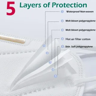 20 Mascarillas FFP2 KN95 protección 5 capas