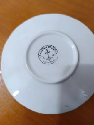 Juego de café Cartuja verde y blanco